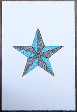 Load image into Gallery viewer, LA ESTRELLA - THE STAR - Screen Print Blue / Red